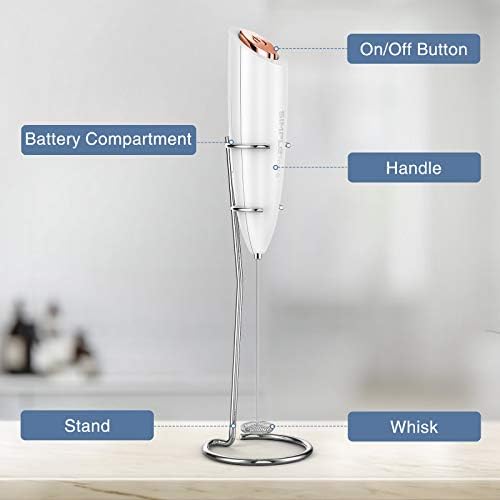 SIMPLETASTE Milk Frother Handheld Electric Foam Maker Battery Operated - Image 6