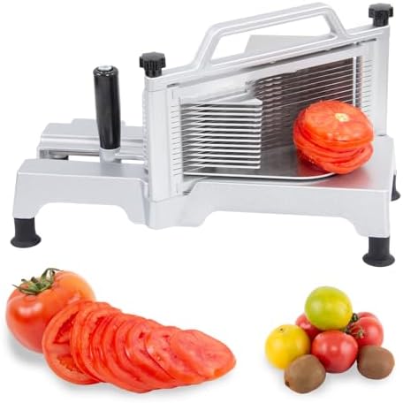 Commercial Tomato Slicer Heavy Duty Manual Fruit Vegetable 3/16 Inch Slicer For Cutting Tomato Cucumber Bananas (3/16 Inch) by RISMANOR