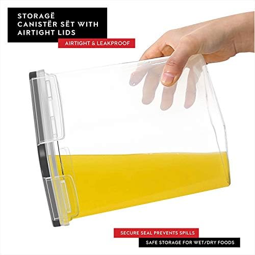 Cereal Containers Storage 3 Pack 135 fl. oz Cereal Dispenser Countertop, Airtight Food Storage Containers for Pantry Organization and Storage, Bpa-Free with Marker & Labels