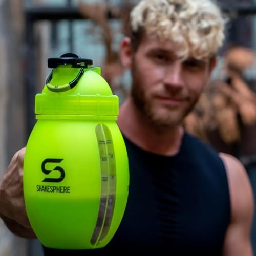 44oz Shaker Jug, Double Walled, BPA-Free, Fluorescent Yellow