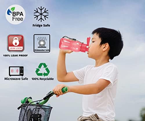16 pack 6 oz Kids Water Bottle for School Leak Free Flip Lid- Portable Small Sports Water Bottle for Adults Carry Strap Party Favors for Kids Treats Prizes Gifts Goodie Bag Stuffers Bulk Pack
