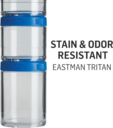 BlenderBottle GoStak Tritan Twist n' Lock Storage Jars White,11.8 Ounces,4 Count (Pack of 12) - Image 4