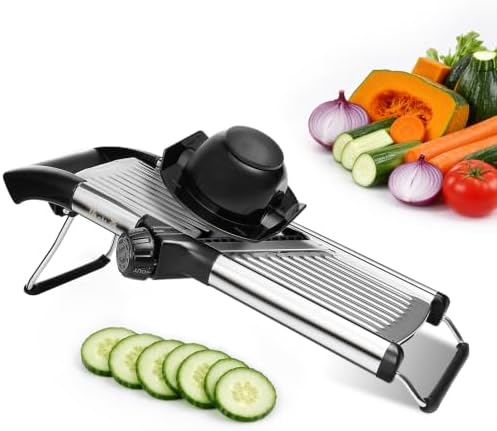 5‑in‑1 Adjustable Mandoline Slicer, Stainless Steel Vegetable Cutter