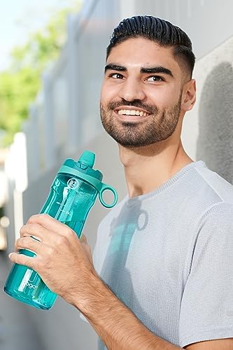 Pogo BPA-Free Plastic Water Bottle with Chug Lid, 32 Oz, Quetzal Teal - Image 2