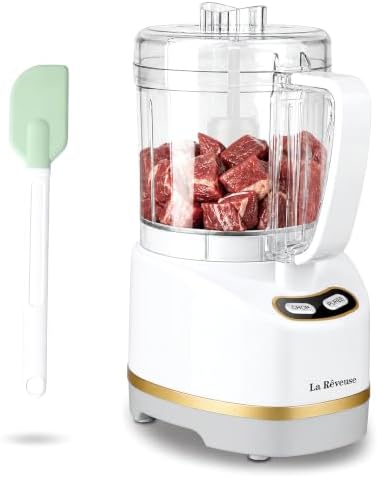 La Reveuse 2 Cup Mini Food Processor, Electric Chopper Small, White by LaReveuse