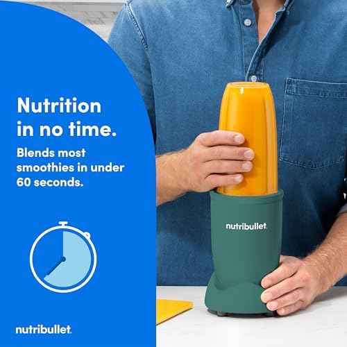 nutribullet Pro Personal Blender, Shakes, Smoothies, Food Prep, and Frozen Blending, 32 Ounce Cup, 24 Ounce Cup, Flip-top Travel Lid, 900 Watt, Matte Eucalyptus, NB9-0901EUC - Image 5