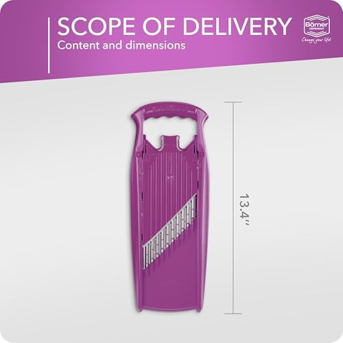 BORNER Wave waffle PowerLine | Vegetable Grater Börner - Quality Made in Germany, Color:Violett - Image 6