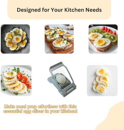 Annie & Mia Design Egg Slicer, Stainless Steel Wires Dishwasher Safe Aluminum Alloy Heavy Duty Multipurpose Cutter For Hard Boiled Eggs or Strawberry, Butter, Kiwi - Image 3