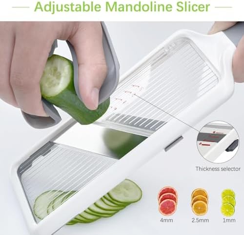 Handheld Mandoline Vegetable Slicer,Adjustable Thickness1-4mm - Image 2