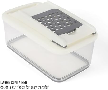 Vegetable Chopper With Container, 3 Blades with1 Chopper and1 Mandoline, 5-in-1 Food Chopper with Stainless Steel Blades & Mandoline Slicer, Multi-Functional Dicer with Storage Container