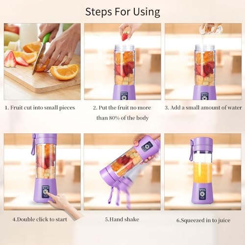 Portable Blender, Electric USB Mini Juicer Blender For Shakes and Smoothies - Image 5