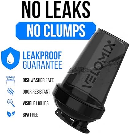 6 Pack 20oz Protein Shaker Bottle for Protein Mixes, All in Black