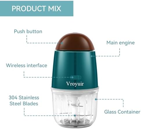 Mini Food Processor, Cordless Small Food Chopper & Blender, Dishwasher Safe - Image 4