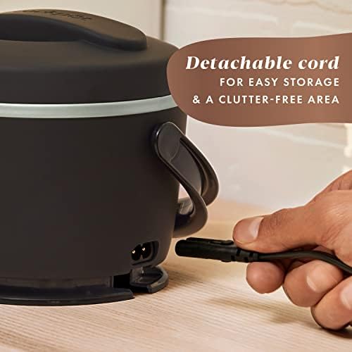 Electric Lunch Box 20-Ounce Portable Food Warmer Black Licorice Perfect for Travel On-the-Go & Office Use | Stylish Spill-Free & Dishwasher-Safe | Ideal Men & Women's Gifts