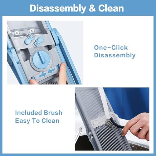 Multifunctional Mandoline Slicer, Julienne & Dicer, 5 in 1 Adjustable Vegetable Chopper for Perfect Potato, Kitchen Gadgets Vegetable & Fruit Slices in Seconds - Image 7