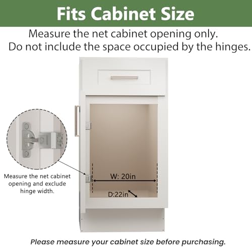 Pull Out Cabinet Organizer 19½" W x 21½" D, Heavy Duty Cabinet Pull Out Shelves, Slide Out Drawers Organization for Kitchen Cabinets Bathroom