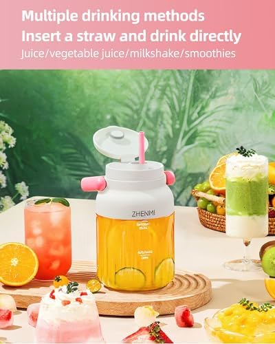 Portable Blender, Personal Blender for Smoothies & Shakes, Cordless, 33oz BPA-Free Vessel, 18000RPM Motor, Leakproof Lid with Sip Spout, USB-C Rechargeable, Easy-to-Clean Parts (Pink) - Image 6