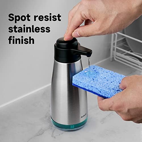 15oz Liquid Soap Dispenser for Dish and Hand Soap Stainless Finish