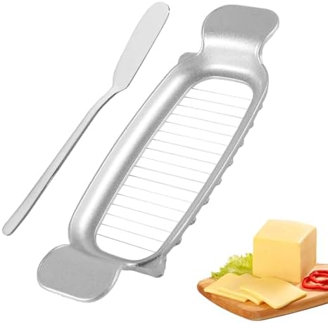 Stainless Steel Cheese Cutter and Butter Slicer with Butter Spatula by lasuroa