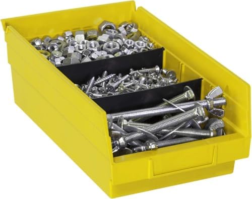 30130 Plastic Organizer and Storage Bins for Refrigerator, Kitchen, Cabinet, or Pantry Organization, 12-Inch x 6-Inch x 4-Inch, Yellow, 12-Pack