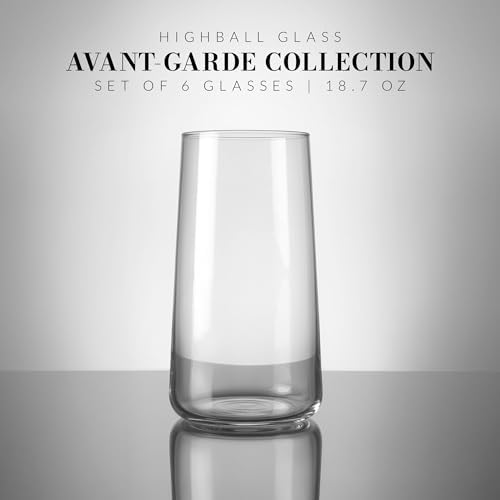 Water Glasses Set of 6, 18.6 oz, Avant-Garde Collection