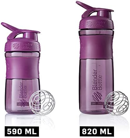 BlenderBottle SportMixer Tritan Grip Shaker Bottle, Plum/Plum, 28-Ounce - Image 7