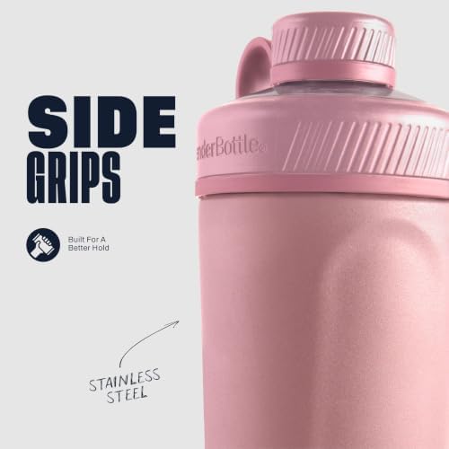 BlenderBottle Radian Stainless Steel Shaker Bottle 26 oz Rose Pink - Image 4