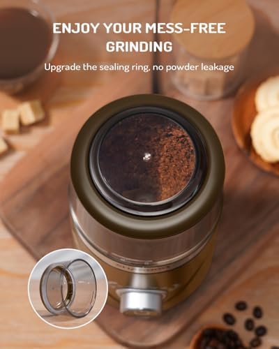 SHARDOR Electric Super Silent Blade Coffee Grinder, Timed Grind Control Rotary Knob, Adjustable Coarse to Fine for Coffee Beans, Spices & Herbs, with 1 Removable Stainless Steel Bowl, Coffee - Image 5