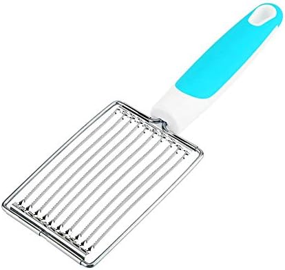 Luncheon Meat Cutter, Cheese & Potato Slicer, Stainless Cutter with Handle for Egg Ham Fruit Tomato, Cutting Evenly Thick, Food Cutting Tool for Kitchen (Blue) - Image 7
