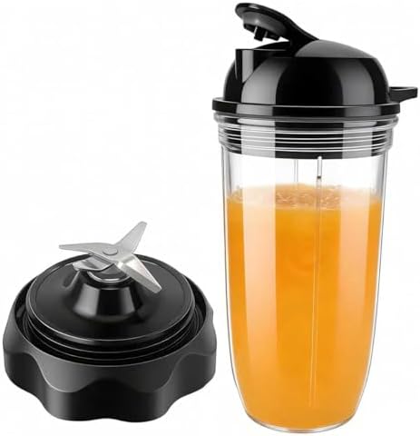 Easy Twist Extractor Blade with 24oz cup and lid for NutriBullet Blender Combo（NBF10500/ NBF70500/ZNBF30400Z/ZNBF30500Z/NBF50400） (1, 24oz cup with Twist Extractor Blade) by savebuy