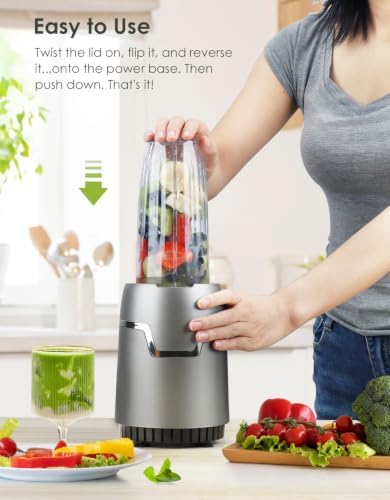 Blender and Grinder Combo, 1100W Personal Blender for Smoothie and Shake - Image 4