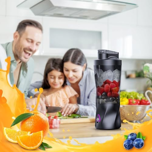 Portable USB Juicer Blender, USB Rechargeable, 700ml Capacity, 360W Motor with Anti-Jamming Blade, BPA-Free, Waterproof, for Smoothies, Travel, Fitness, Outdoor Use - Image 2