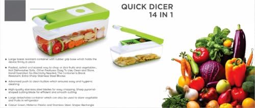 14-in-1 Vegetable Chopper Quick Dicer Cutter with Container - Image 4