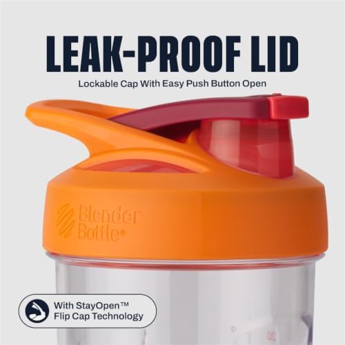 BlenderBottle Sport Flip Tritan Shaker Bottle 28 oz Passion Fruit - Image 2