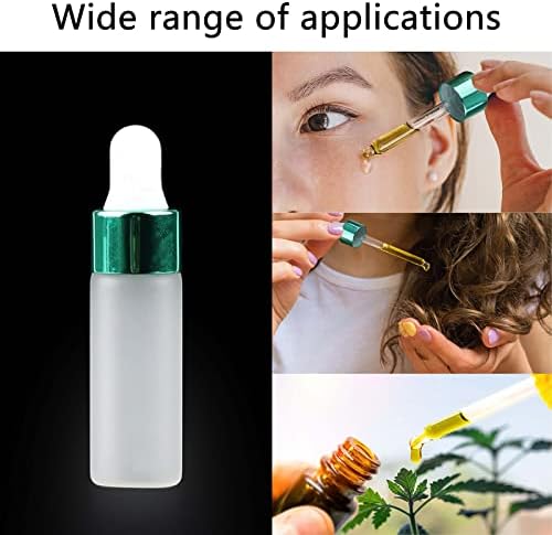 Kesell 50 Pack 5ml Frosted Glass Dropper Bottles for Essential Oils - Image 4