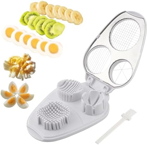 3 in 1 Egg Slicer for Hard Boiled Eggs,with Cleaning Brush,Egg Cutter by Unknown