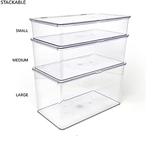 Medium Stackable Organizer Bin (10.75”x6.5”x3.7”)