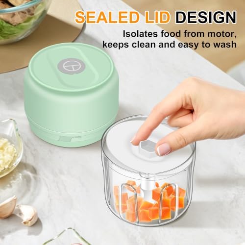 Garlic Chopper, 250ML Garlic Mincer, Electric Mini Food Processor - Image 5