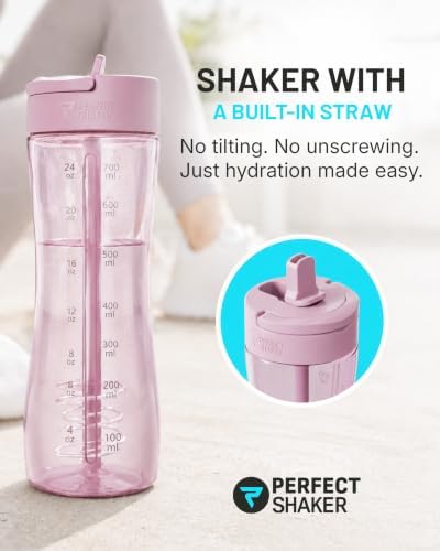 PerfectShaker LUMA 28oz Tritan Protein Shaker Bottle with Straw - Image 2