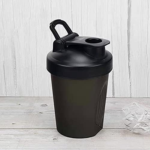 for Protein Powder Mix-BPA free,Leak Proof,Stainless Steel Whisk Ball,Wide Mouth-2 Packs (16OZ-400ML, BLACK&WHITE) - Image 2