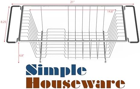 Stainless Over Sink Counter Top Dish Drainer Drying Rack