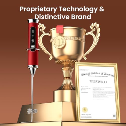 YUSWKO Milk Frother Wand for Coffee with Stand, Coffee Frother Handheld - Image 3