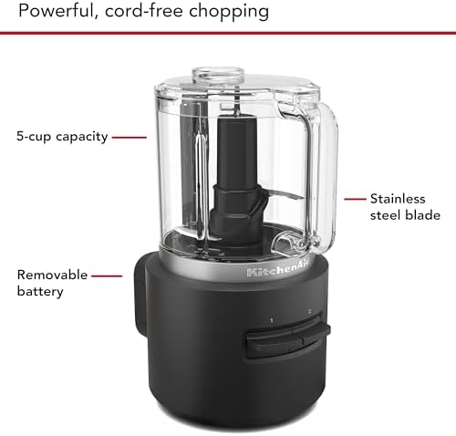 KitchenAid Go Cordless Food Chopper - battery included, Black Matte - Image 3