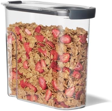 Brilliance Airtight Cereal Food Storage Container, Shatterproof, BPA-Free and Dishwasher-Safe, 32oz Capacity