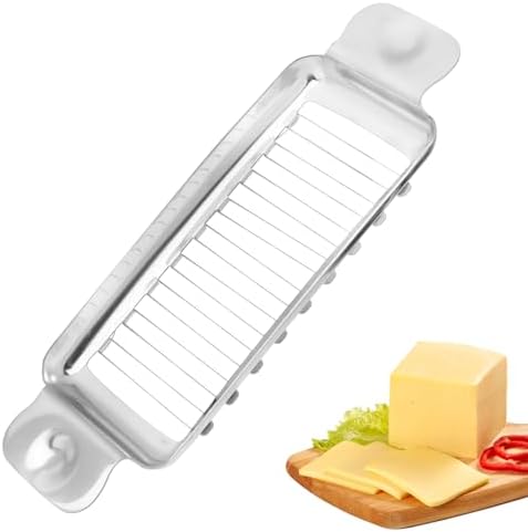 Stainless Steel Cheese Cutter and Butter Slicer with Portable Grip by lasuroa