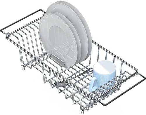 Stainless Over Sink Counter Top Dish Drainer Drying Rack