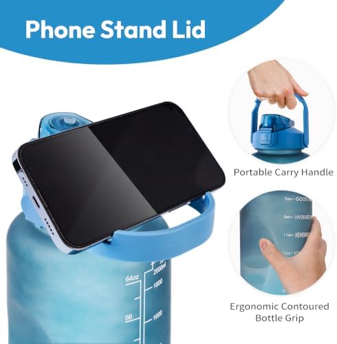 64oz Water Bottle with Time Marker