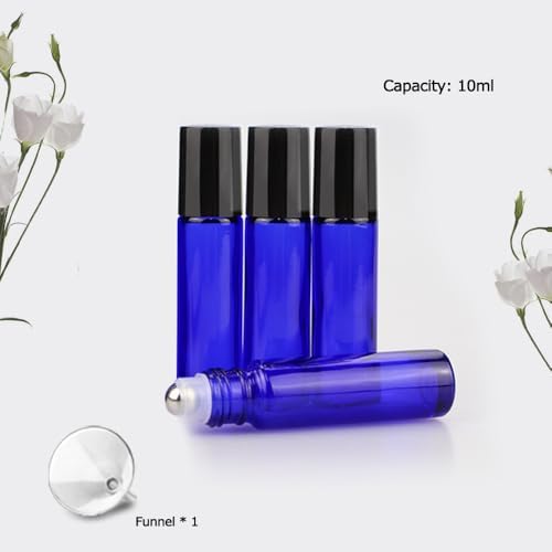 Roller Bottles for Essential Oils - 4 Pack 10ml Glass Roll on Bottles - Image 4