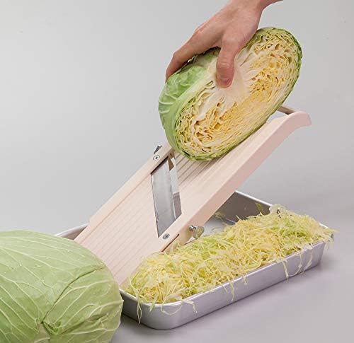 Benriner Super Standard Madoline Slicer, with with 4 Japanese Stainless Steel Blades, Almond - Image 4