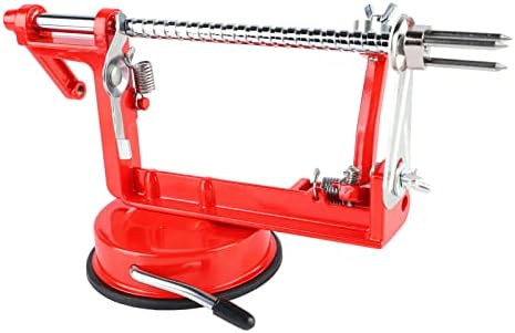Apple Peeler, Slicer Corer Potato Peelers 3 In 1, Hand Cranking Potato Peeler for Kitchen Restaurant Big Red Sucker Pull Rod